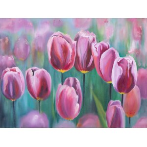 Anna Kołakowska, Pink tulips, 2024