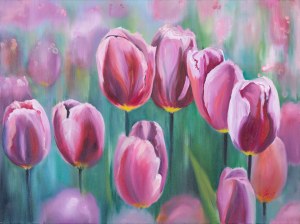 Anna Kołakowska, Pink tulips, 2024