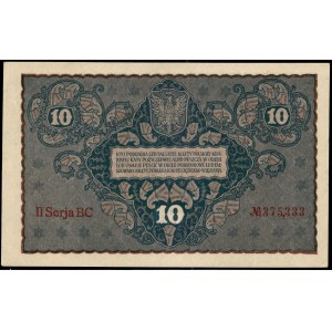 Poland. 1919 10 Marek Polskich Prefix II seria BC