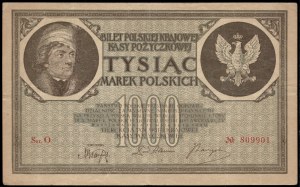 Poland. 1919 1000 Marek Prefix O