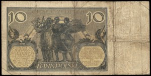 Polsko. 1926 10 Zlotých Předpona CW