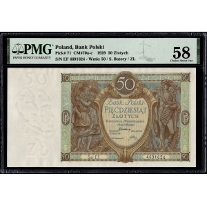 Poland. 1929 50 Zlotych Prefix EF
