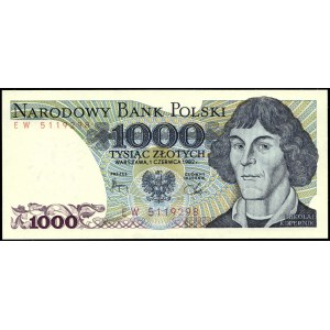 Poland. 1982 1000 Zlotych Prefix EW