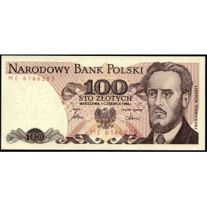 Poland. 1986 100 Zlotych Prefix ME