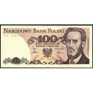 Poland. 1986 100 Zlotych Prefix MK