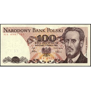 Poland. 1986 100 Zlotych Prefix NA