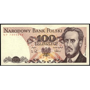 Poland. 1986 100 Zlotych Prefix NP