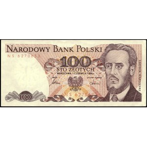 Poland. 1986 100 Zlotych Prefix NS