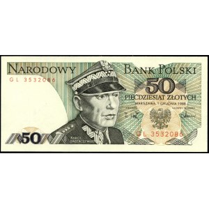 Poland. 1988 50 Zlotych Prefix GL