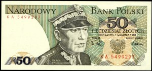 Poland. 1988 50 Zlotych Prefix KA