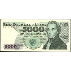 Poland. 1988 5000 Zlotych Prefix CW