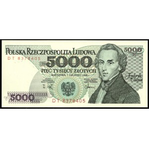 Poland. 1988 5000 Zlotych Prefix DT