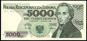 Poland. 1988 5000 Zlotych Prefix DT