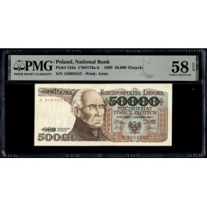 Poland. 1989 50000 Zlotych Prefix A