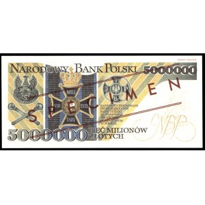 Poland. 1995 5 Million Zlotych Prefix YA WZOR