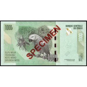 Congo. 1000 Francs 2022 Specimen