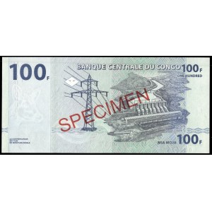Congo. 100 Francs 2007 Specimen