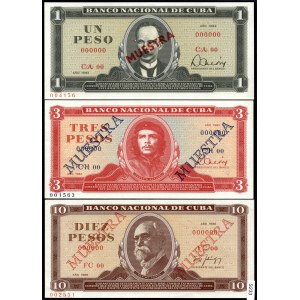 Cuba. 3 Pcs Set Specimen