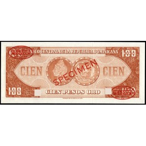 Dominic Republic. 100 Pesos 1975 TDLR Specimen