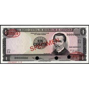 El Salvador. 1 Colon 1967 TDLR Specimen
