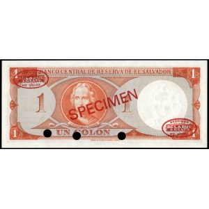 El Salvador. 1 Colon 1967 TDLR Specimen