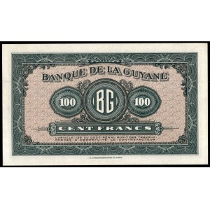Guyane. 100 Francs 1942 Spécimen