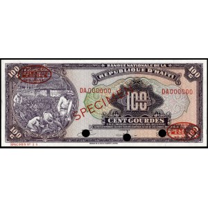 Haiti. 100 Gourdes 1956 TDLR Specimen