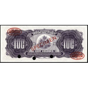 Haiti. 100 Gourdes 1956 TDLR Specimen