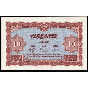 Morocco. 10 Francs 1943 Colour Proof Uniface