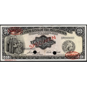 Philippines. 10 Pesos 1949 TDLR Specimen