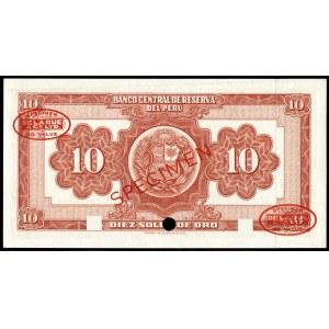 Peru. 10 podešví 1963 TDLR Specimen
