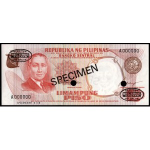 Philippines. 50 Piso 1970 TDLR Specimen