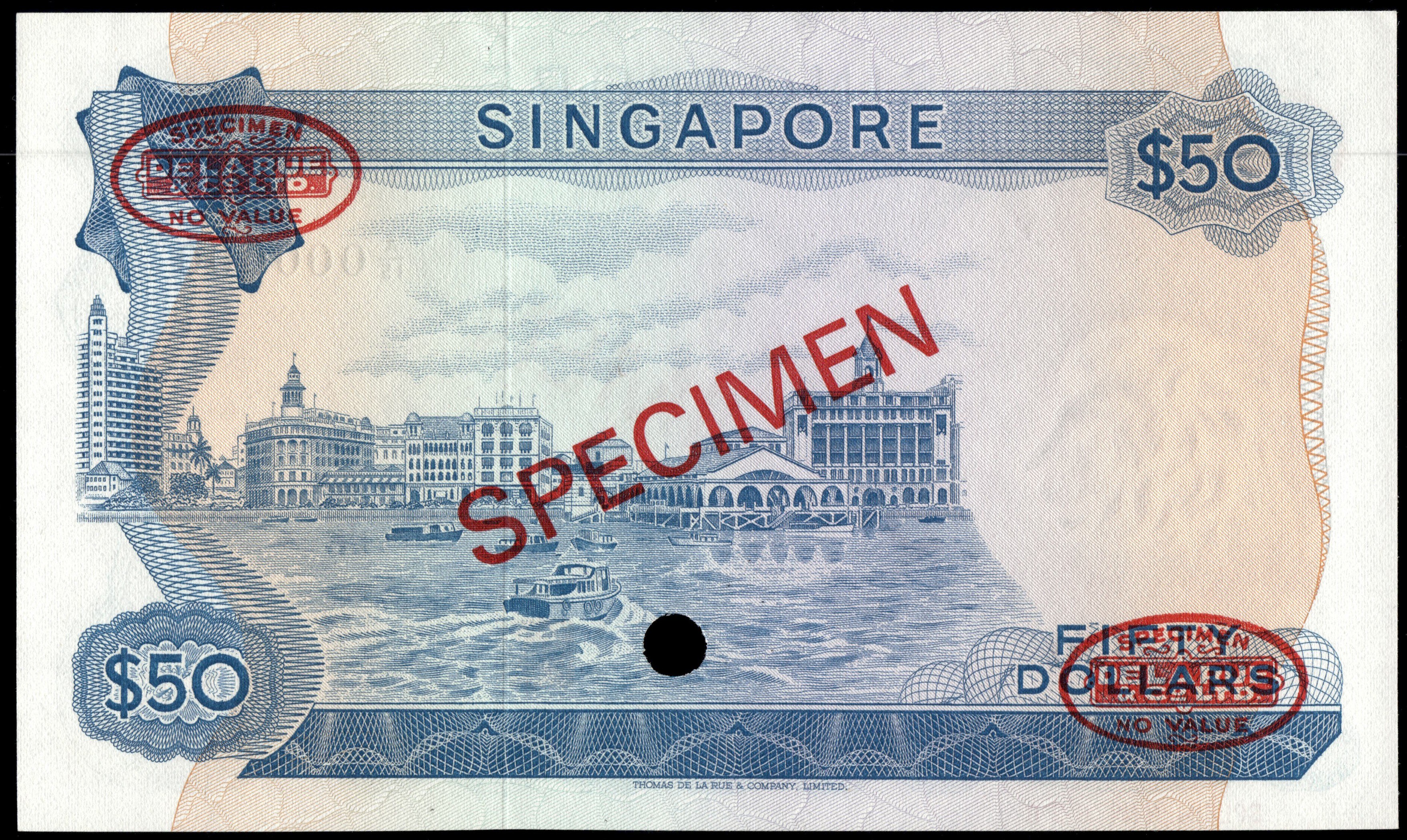 Singapore. 50 Dollars 1967 TDLR Specimen - Online auction / Online bidding  - Price - OneBid