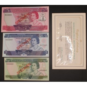 Solomon Islands. 3pcs set 1979 Specimen