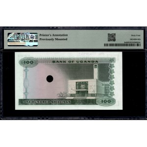 Uganda. 100 Shillings 1966 Specimen Prefix A/3 Type II