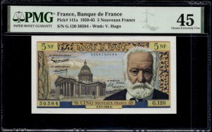 France. 5 Nouveaux Francs 1964