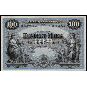 Germany. Bavaria 100 Mark 1900