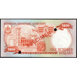 Bermuda. 100 Dollars 1982 TDLR Specimen