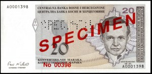 Bosnia and Herzegovina. 20 Maraka 1998 Specimen