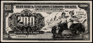 Brazil. 200 Mil Reis 1911 TDLR Obverse Photo Proof