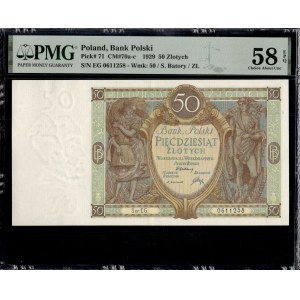Poland. 1929 50 Zlotych Prefix EG