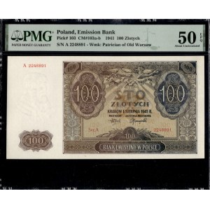 Poland. 1941 100 Zlotych Prefix A
