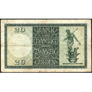 Danzig. 1937 20 Gulden Prefix K