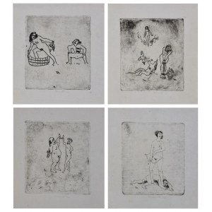 Hieronim SKURPSKI (1914-2006), Portfolio of 9 illustrations to Jan Kochanowski's Fraszki, 1947
