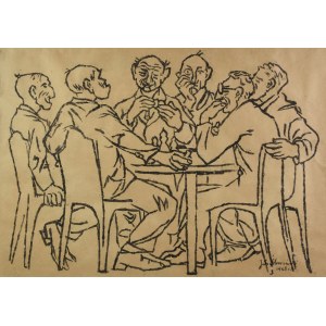 Jan ŚLIWIŃSKI (1908-1983), Partyjka szachów w dobrym towarzystwie, 1968
