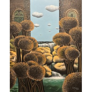 Agata Padol, Ragazza vicino alla cascata, 2025