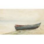 Marian Mokwa (1889-1987), Łódź rybacka na brzegu morza