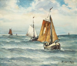 Hans Gleissner (1880-1935), Kutry rybackie na morzu