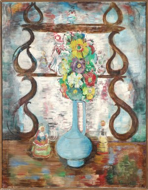 Eugeniusz Geppert (1890-1979), Martwa natura z wazonem i lalkami