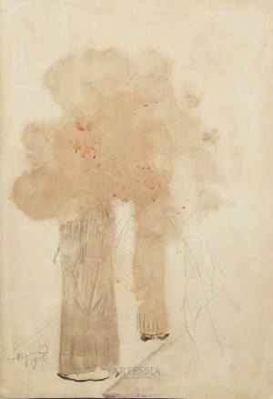 Leon Wyczółkowski (1852 - 1936), Kwiaty w wazonie, 1926